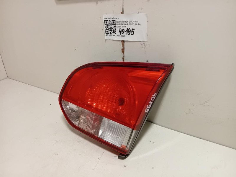 Fanale POST DX 5K0 945 094 J Volkswagen GOLF VI 2009