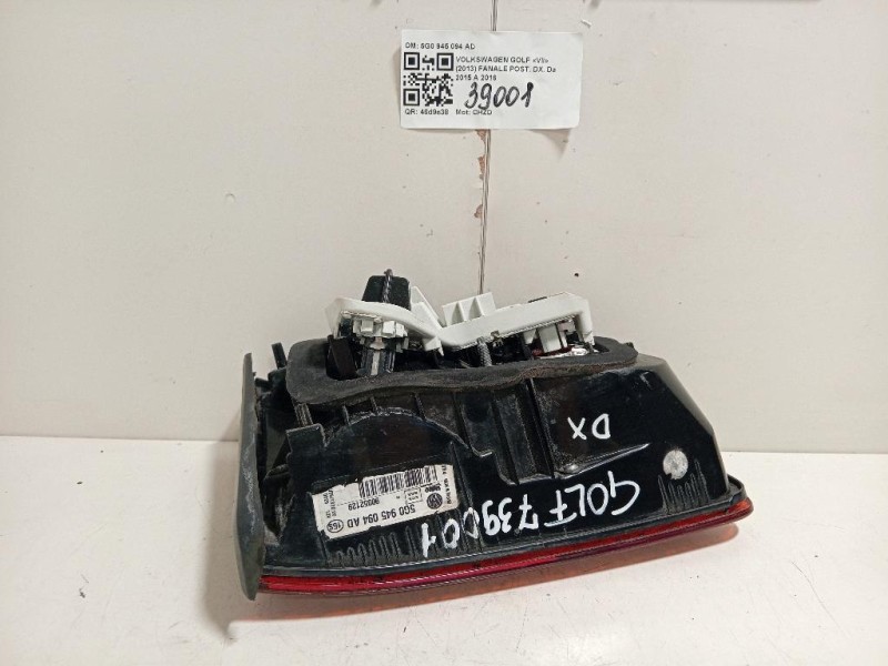 Fanale POST DX 5G0 945 094 AD Volkswagen GOLF VII 2013