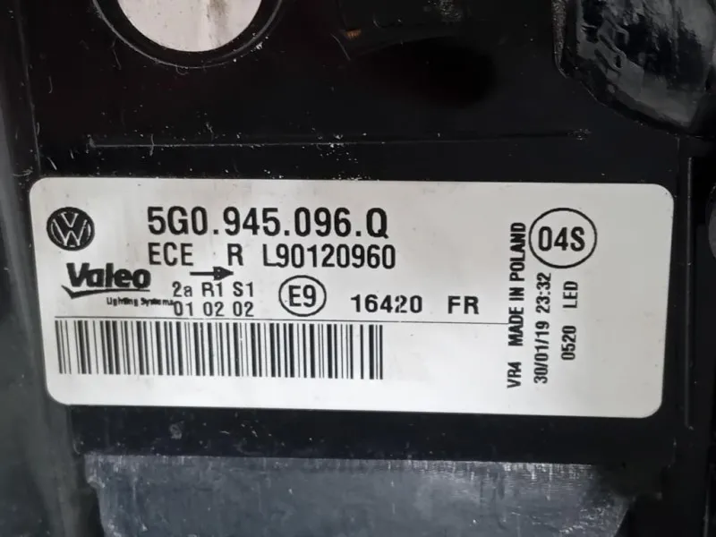 Fanale POST DX 5G0945096Q Volkswagen GOLF VII 2013