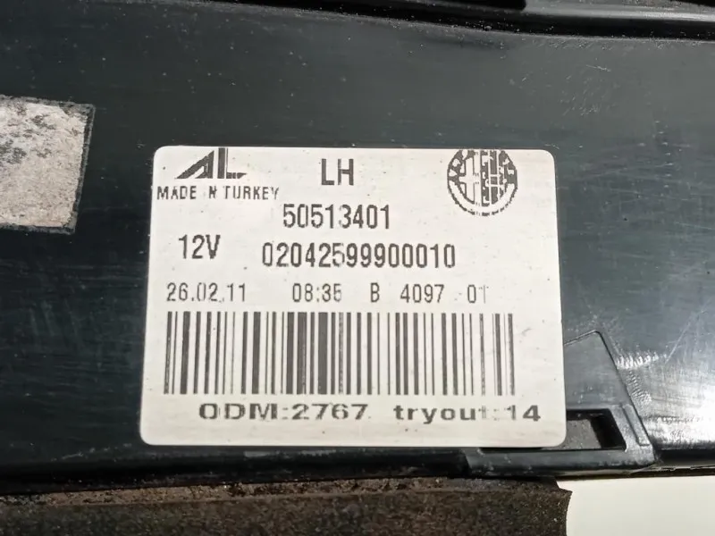 Fanale POST SX 50513401 Alfa Romeo Giulietta 2010