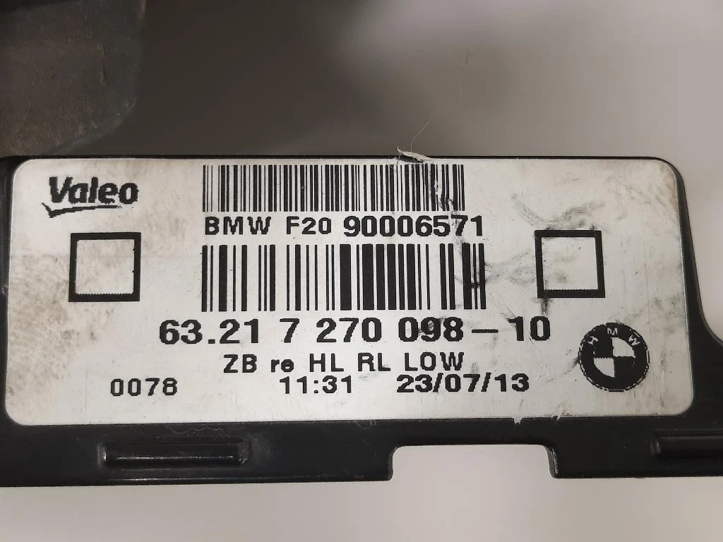 Fanale POST DX 6321 7 270 098-10 Bmw Serie 1 F20 Berlina 2012