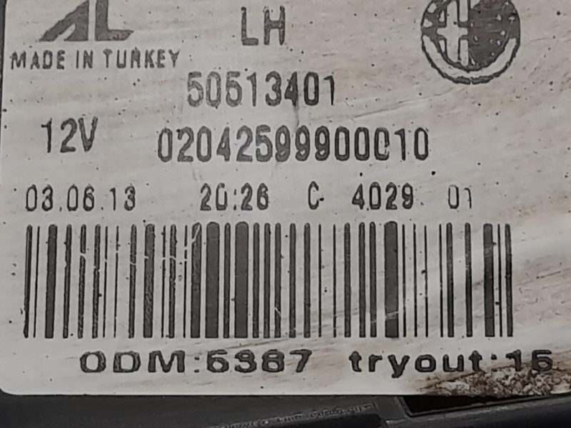 Fanale POST SX 20700107 Alfa Romeo Giulietta 2013