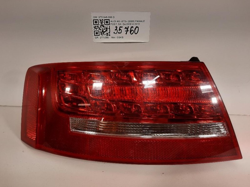 Fanale POST SX 8T0 945 095 D Audi A5 8T3 2008
