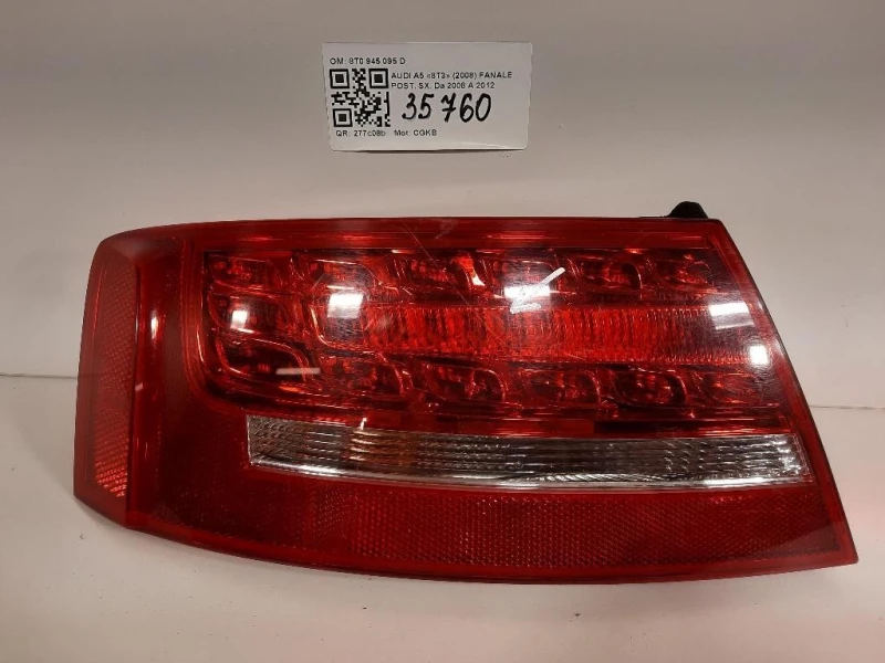 Fanale POST SX 8T0 945 095 D Audi A5 8T3 2008