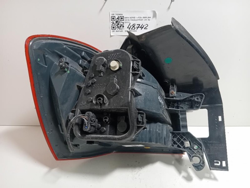 Fanale POST DX 7424494 Bmw Serie 1 F20 Berlina 2015