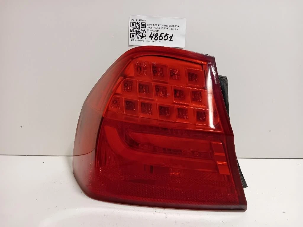 Fanale POST SX 21839014 Bmw Serie 3 E90 Berlina 2005