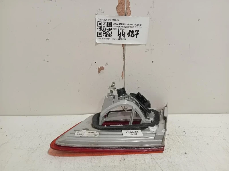 Fanale POST SX 6321-7162299-08 Bmw Serie 3 E93 Cabrio 2007