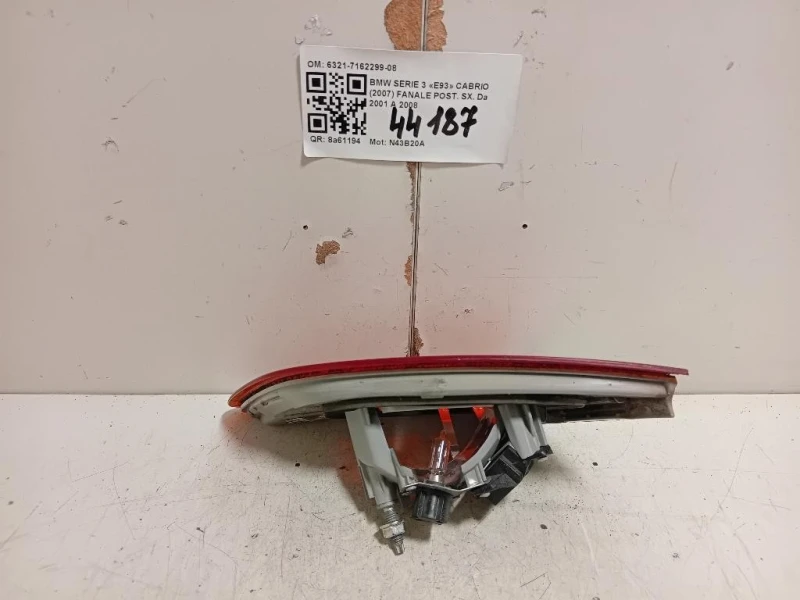 Fanale POST SX 6321-7162299-08 Bmw Serie 3 E93 Cabrio 2007