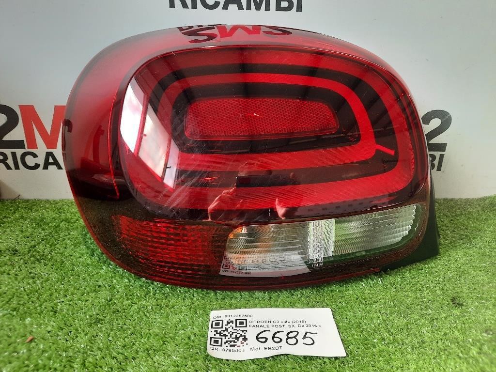 Fanale POST SX 9812257580 Citroen C3 III 2016