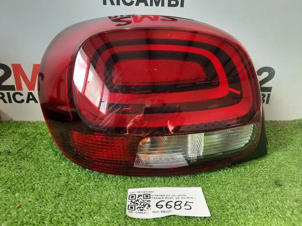 Fanale POST SX 9812257580 Citroen C3 III 2016