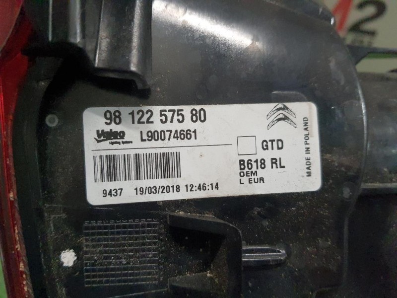 Fanale POST SX 9812257580 Citroen C3 III 2016