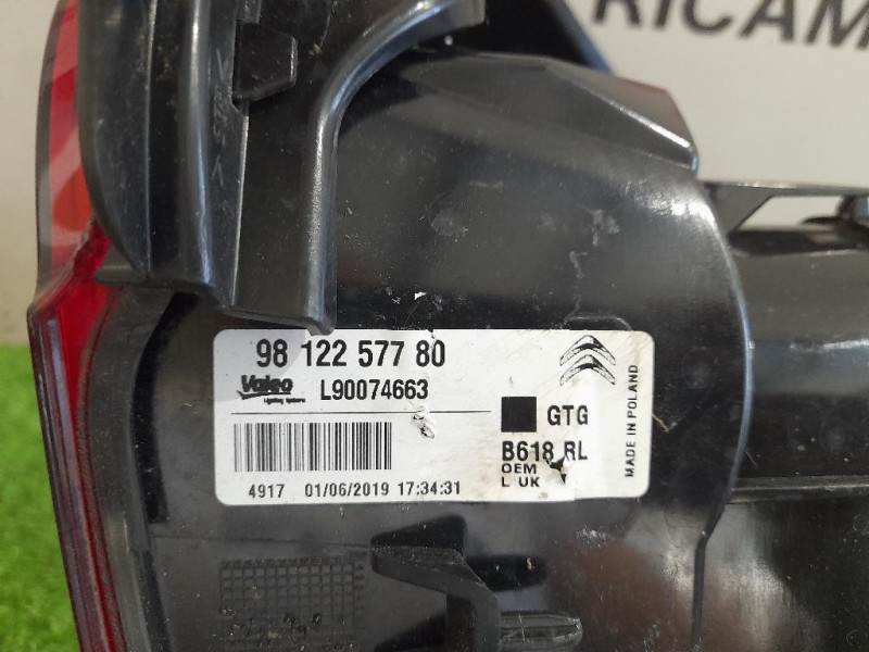 Fanale POST SX 9812257780 Citroen C3 III 2016