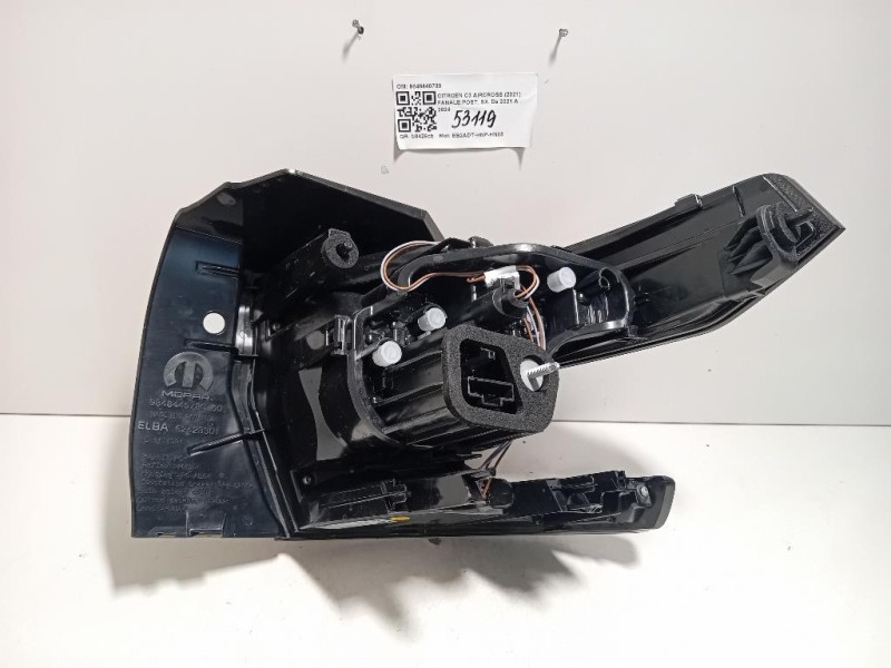Fanale POST SX 9848440780 Citroen C3 Aircross 2021