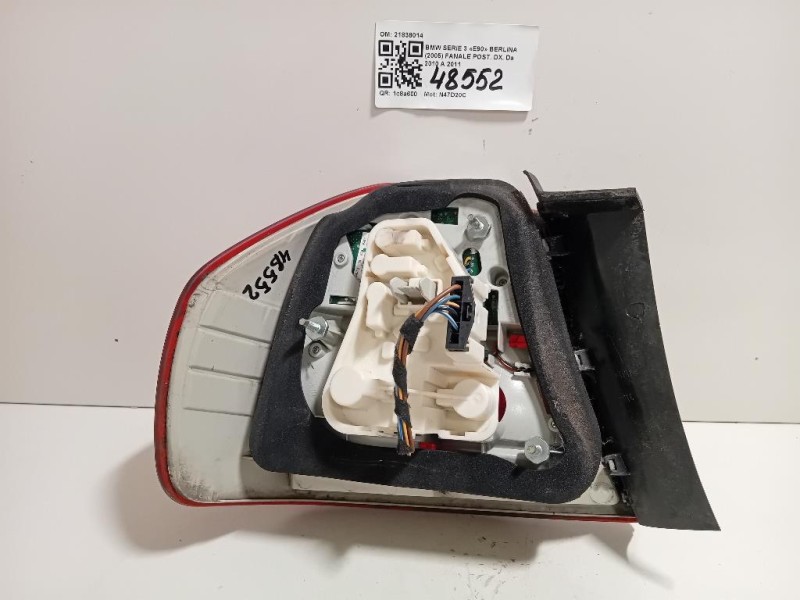 Fanale POST DX 21838014 Bmw Serie 3 E90 Berlina 2005