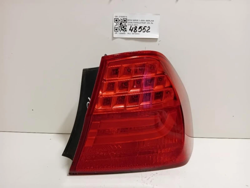 Fanale POST DX 21838014 Bmw Serie 3 E90 Berlina 2005