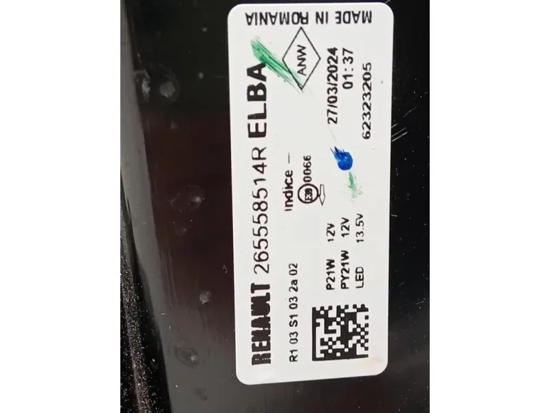 Fanale POST SX 265558514R Dacia Duster II 2021