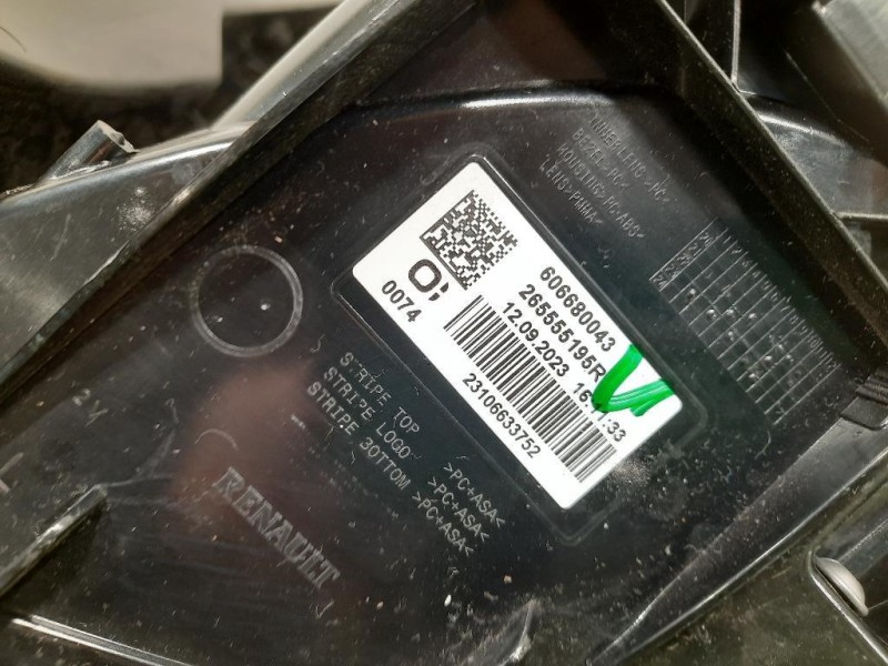 Fanale POST SX 265555195R Dacia Jogger 2022