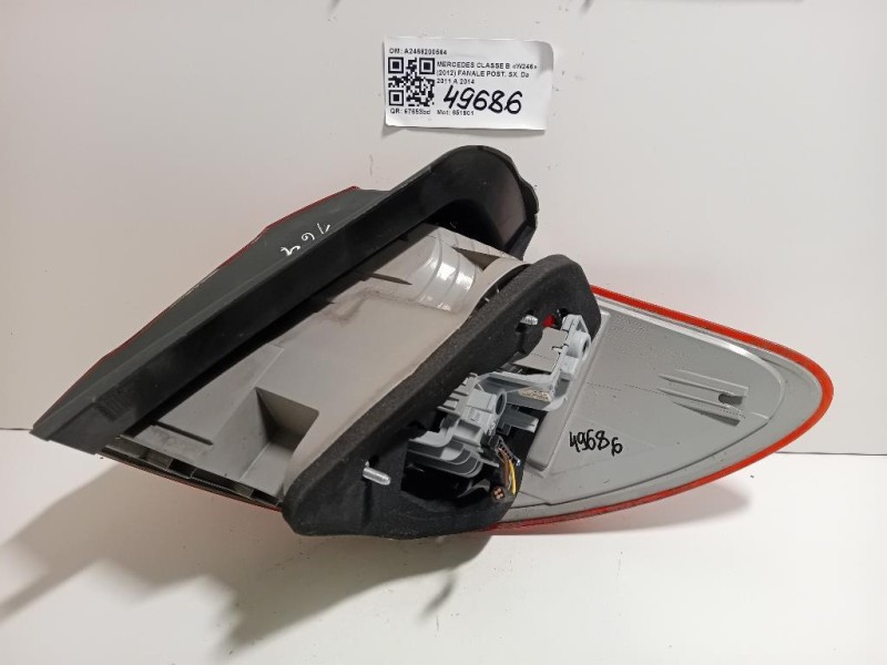Fanale POST SX A2468200564 Mercedes Classe B W246 2012