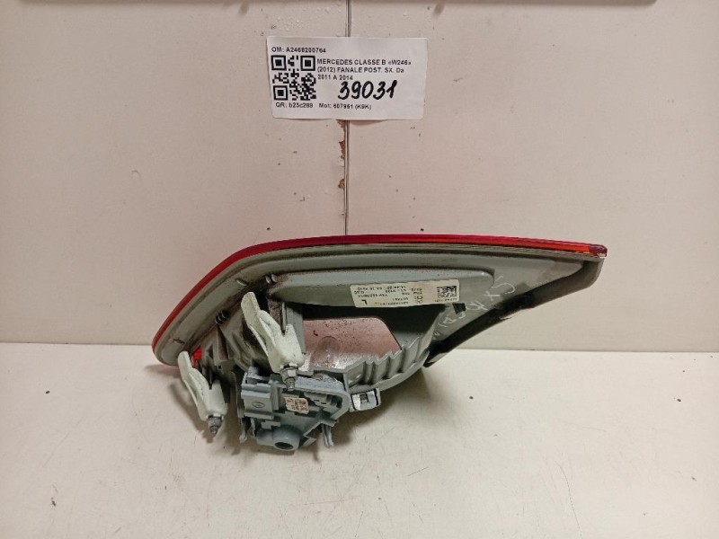 Fanale POST SX A2468200764 Mercedes Classe B W246 2012
