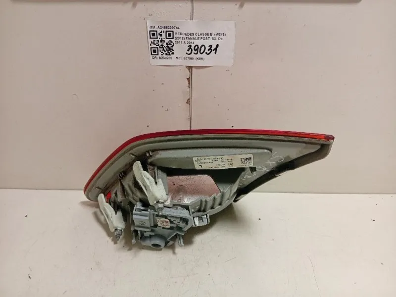 Fanale POST SX A2468200764 Mercedes Classe B W246 2012