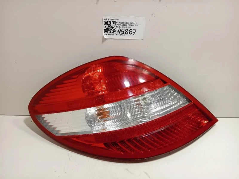 Fanale POST SX A1718200164 Mercedes Classe SLK R171 2004