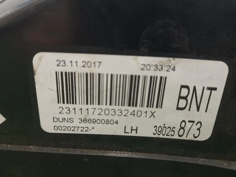 Fanale POST SX 39025873 Opel ADAM 2013