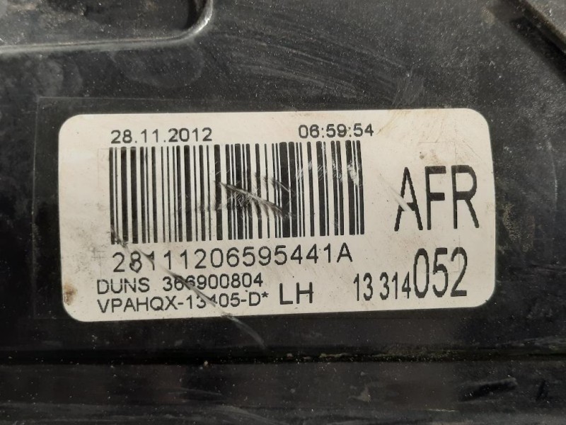 Fanale POST SX 13314052 Opel Astra J 2012