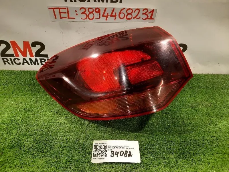 Fanale POST SX 13314052 Opel Astra J 2012