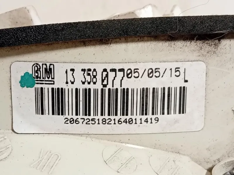 Fanale POST SX 13358077 Opel Astra J 2012