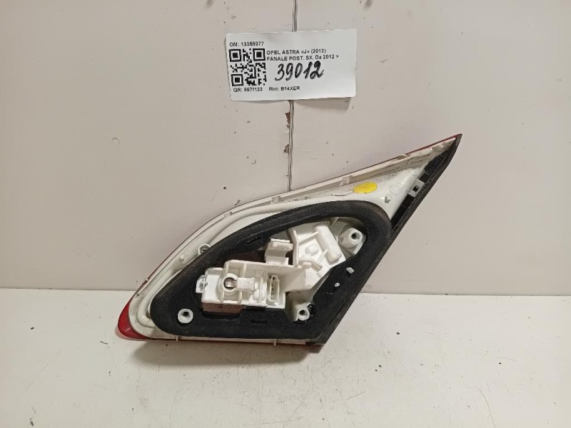 Fanale POST SX 13358077 Opel Astra J 2012