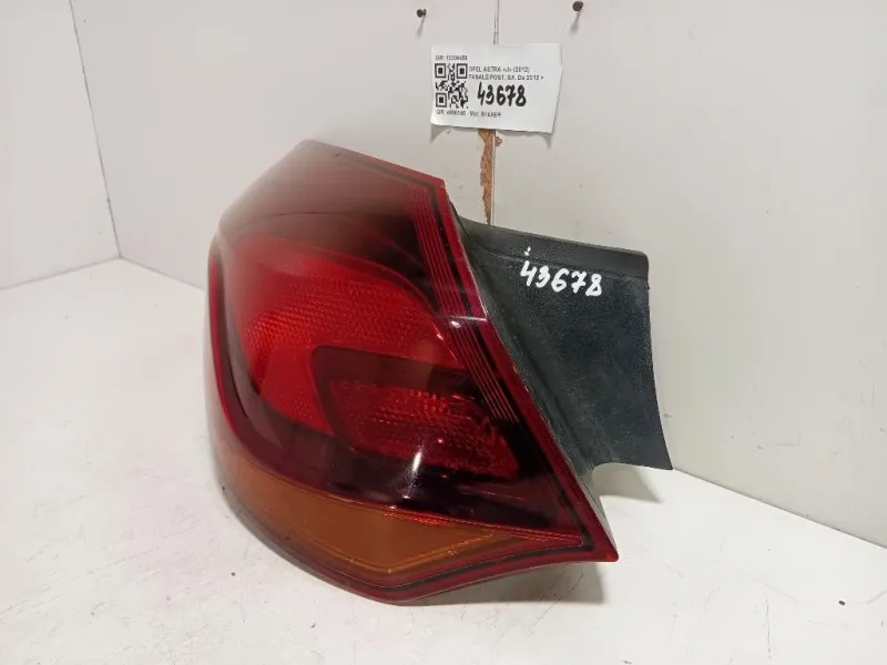 Fanale POST SX 13306459 Opel Astra J 2012