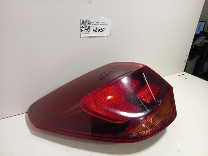 Fanale POST SX 1090098 Opel Astra J 2012