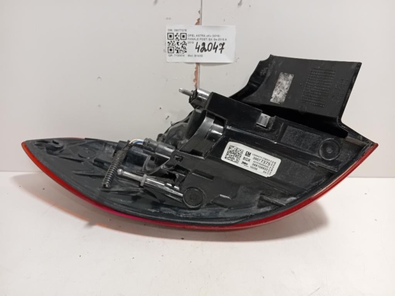 Fanale POST SX 39077375 Opel Astra K 2016
