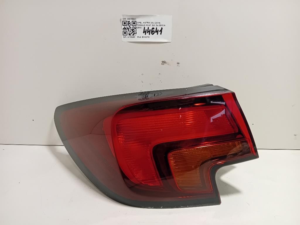 Fanale POST SX 39015943 Opel Astra K 2016