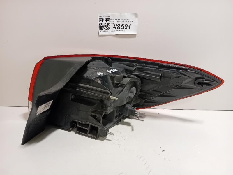 Fanale POST SX 39077374 Opel Astra K 2016
