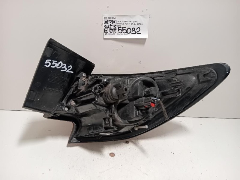 Fanale POST SX 39015943 Opel Astra K 2016