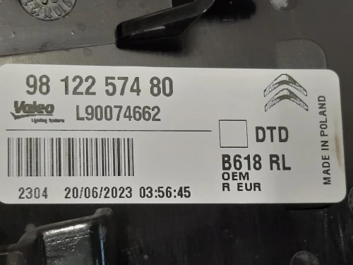 Fanale POST DX 98 122 574 80 Citroen C3 III 2016