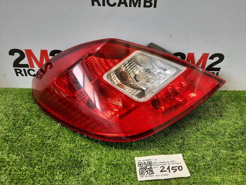 Fanale POST SX 93190950 Opel Corsa D 2007