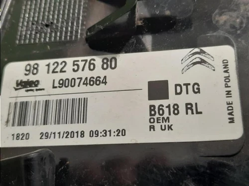 Fanale POST DX 9812257680 Citroen C3 III 2016