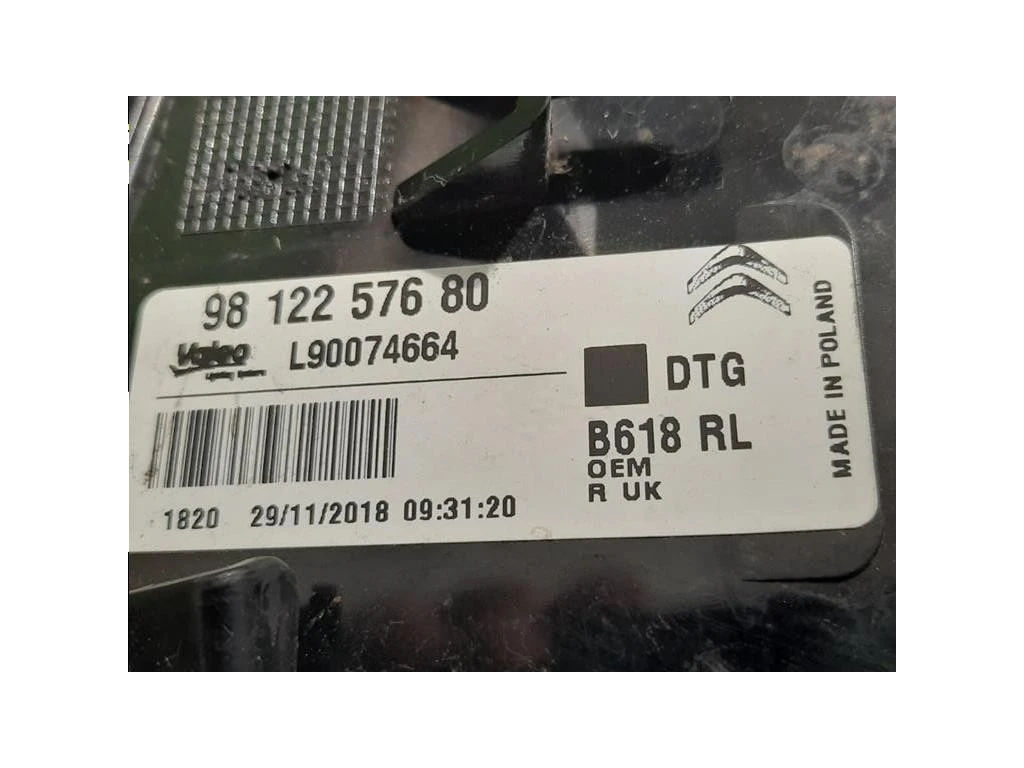 Fanale POST DX 9812257680 Citroen C3 III 2016