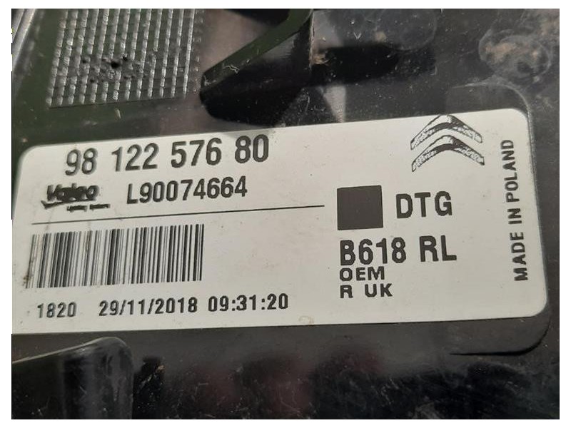 Fanale POST DX 9812257680 Citroen C3 III 2016