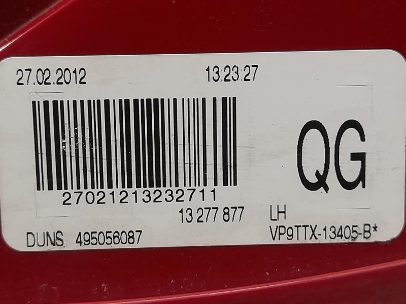 Fanale POST SX 13277877 SINISTRO Opel Insignia A 2013