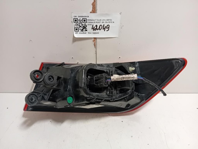 Fanale POST SX 265554091R Renault CLIO IV 2013