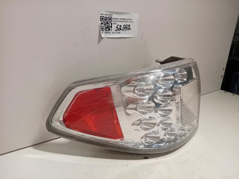 Fanale POST SX 220-20035 Subaru Impreza III SW 2006