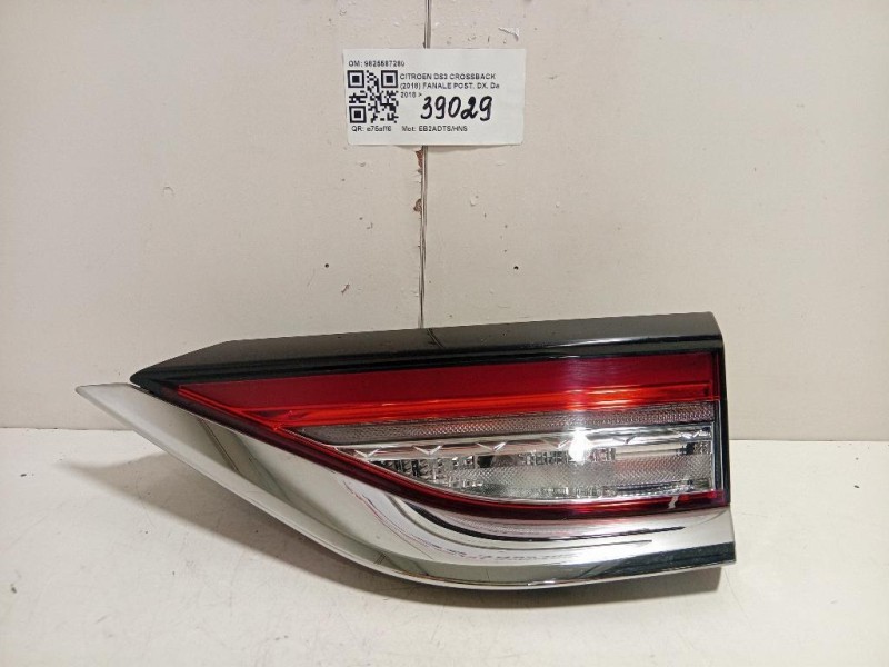 Fanale POST DX 9825587280 Citroen DS3 Crossback 2018