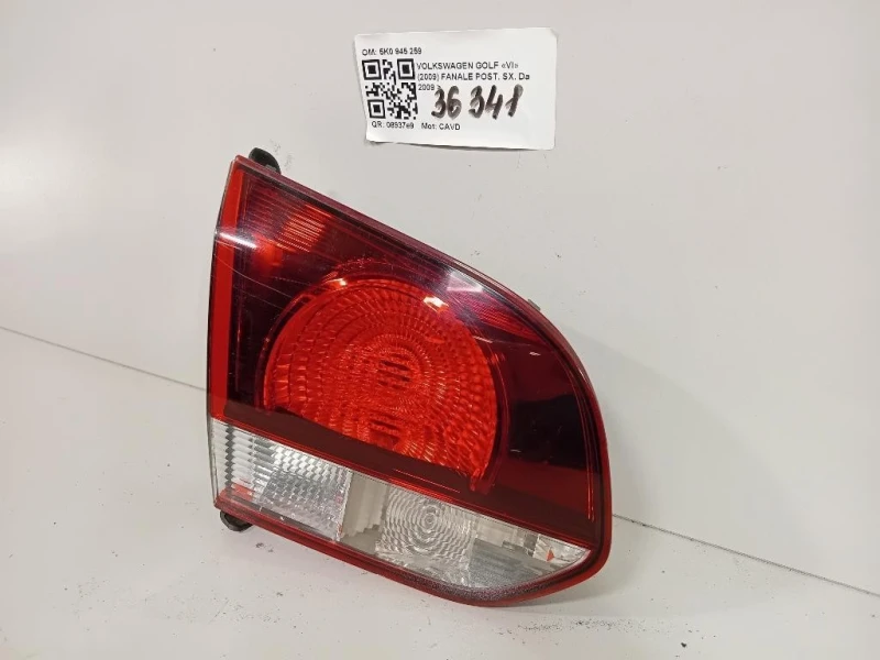 Fanale POST SX 5K0945259 Volkswagen GOLF VI 2009