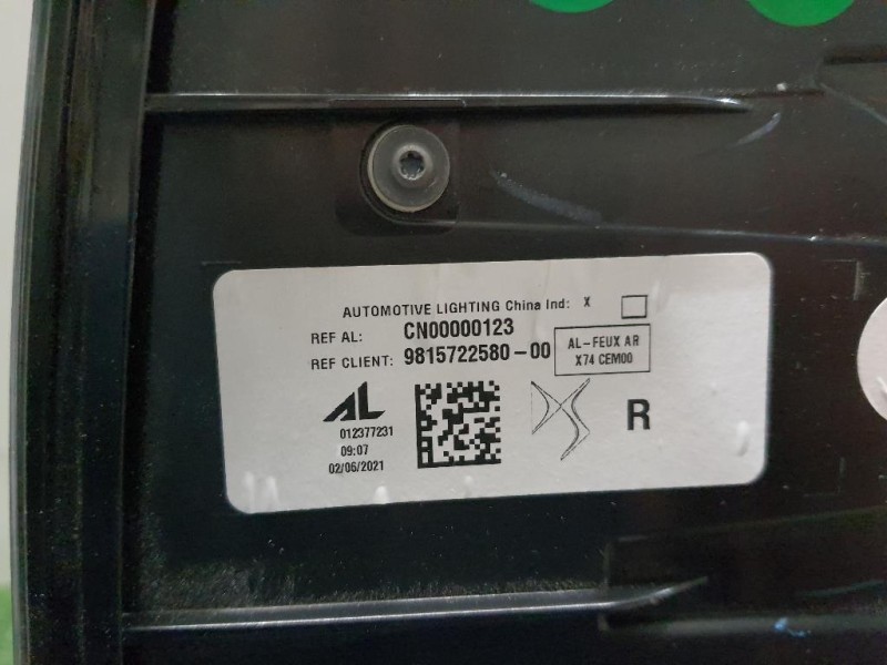 Fanale POST DX 9815722580 Citroen DS7 Crossback 2017