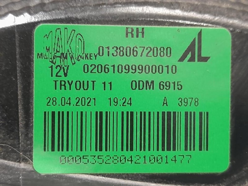 Fanale POST DX 20610751 Citroen Jumper III 2014