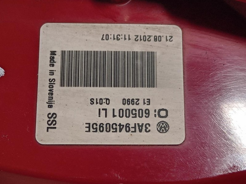 Fanale POST SX 3AF945095E Volkswagen Passat VI Variant 2011