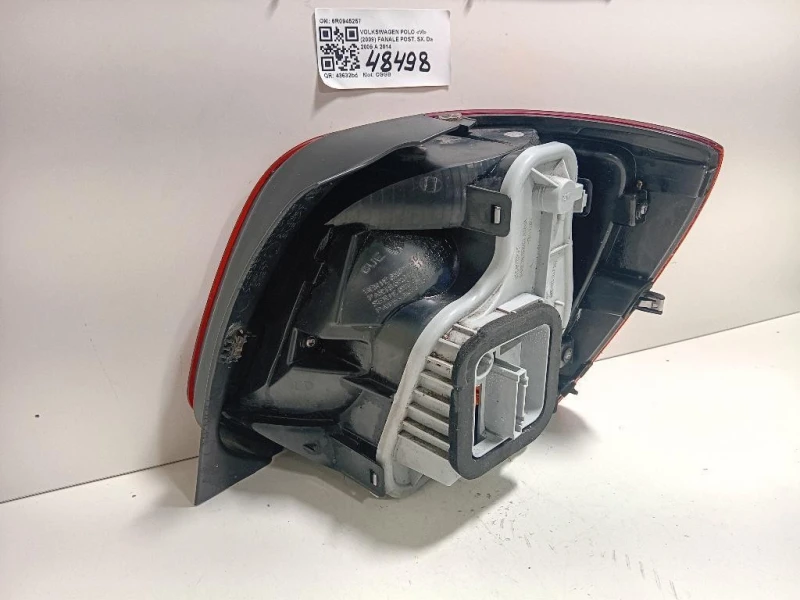Fanale POST SX 6R0945257 Volkswagen POLO VI 2009